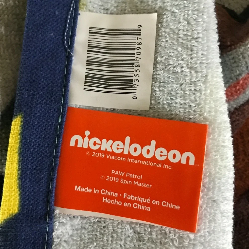 Nickelodeon Paw Patrol Bath Towel 25x50 Blue NEW No Pup Is Too Small Graphic